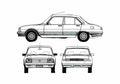 Blueprint Peugeot 504 SRX Sedan 1998 A4 Photo Print