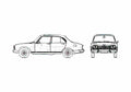 Blueprint Peugeot 504 SX Sedan 1988 A4 Photo Print