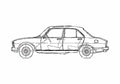 Blueprint Peugeot 504 Sedan 1977 A4 Photo Print