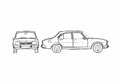 Blueprint Peugeot 504 Ti Sedan 1988 A4 Photo Print