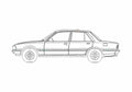 Blueprint Peugeot 505 SR Sedan 1979 A4 Photo Print