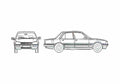 Blueprint Peugeot 505 Turbo Sedan 1987 A4 Photo Print