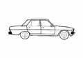 Blueprint Peugeot 604 SRD Sedan 1981 A4 Photo Print