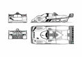Blueprint Peugeot 905 LM Coupe 1991 A4 Photo Print