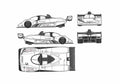 Blueprint Peugeot 905 OW 1990 A4 Photo Print