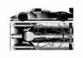 Blueprint Peugeot 908 hy OW 2007 A4 Photo Print
