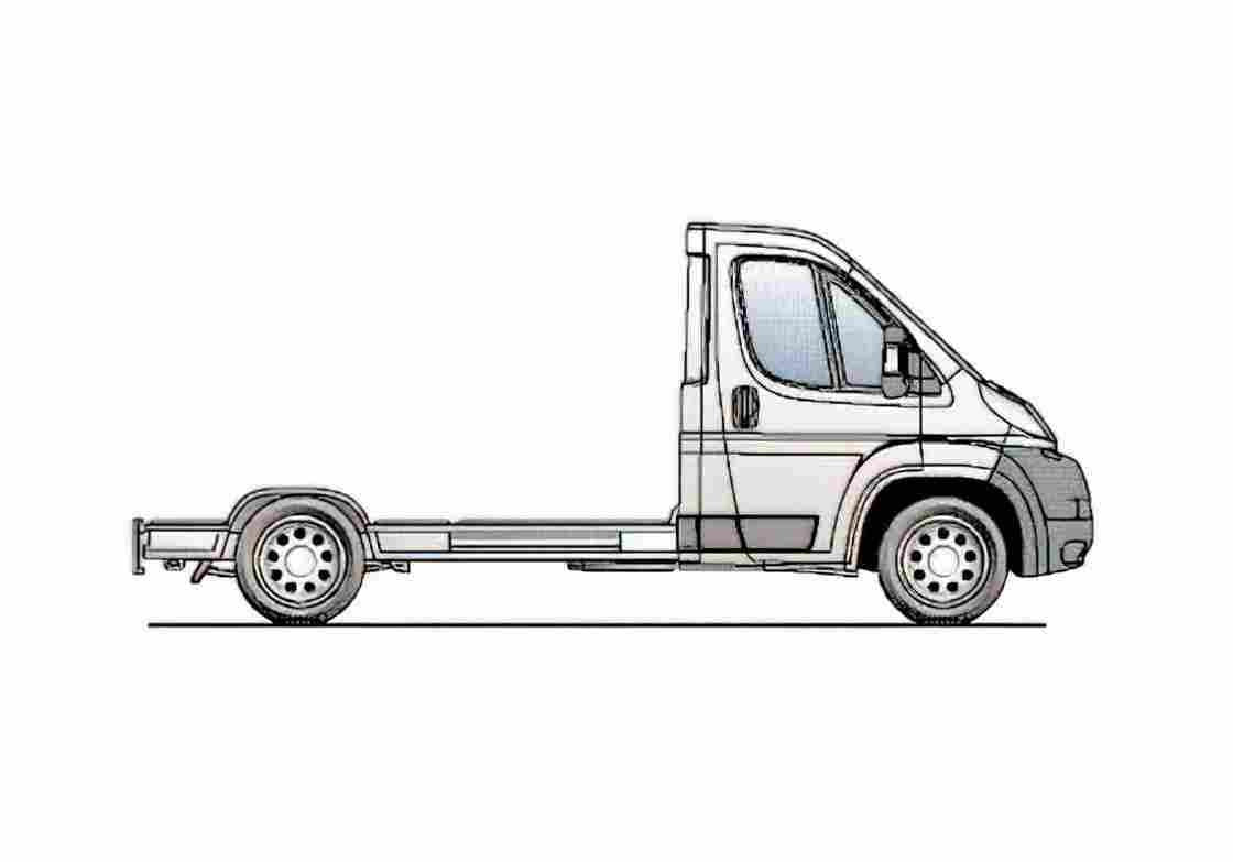 Blueprint Peugeot Boxer L2 Platform Truck 1999 A4 Photo Print