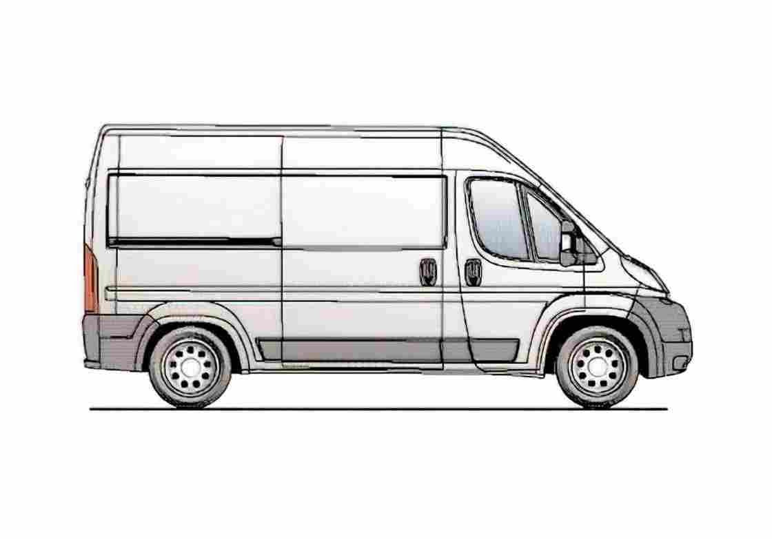 Blueprint Peugeot Boxer L2H2 Van 1999 A4 Photo Print