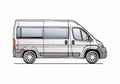 Blueprint Peugeot Boxer L2H2 Windowed Bus 1999 A4 Photo Print
