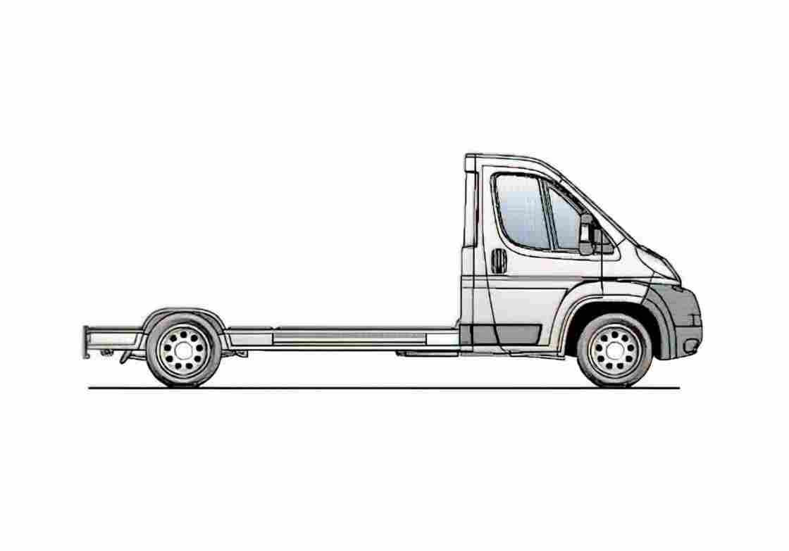 Blueprint Peugeot Boxer L3 Platform Truck 1999 A4 Photo Print