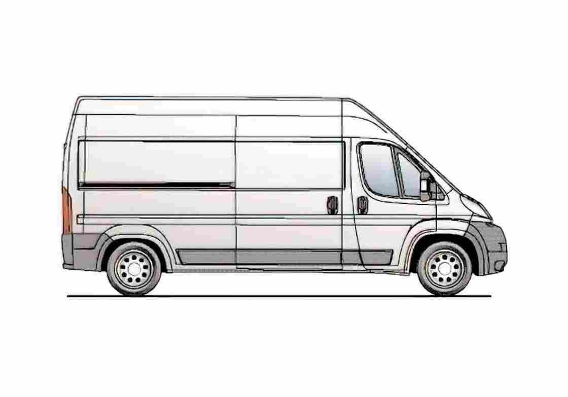 Blueprint Peugeot Boxer L3H3 Van 1999 A4 Photo Print