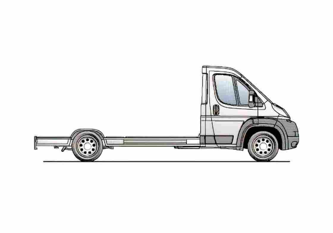 Blueprint Peugeot Boxer L4 Platform Truck 1999 A4 Photo Print
