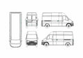 Blueprint Peugeot Boxer Van 1999 A4 Photo Print