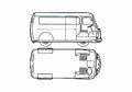 Blueprint Peugeot D4B Van 1965 A4 Photo Print