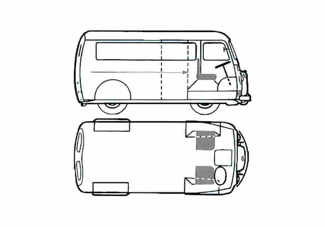 Blueprint Peugeot D4B Van 1965 A4 Photo Print