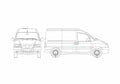 Blueprint Peugeot Expert Van 2007 A4 Photo Print
