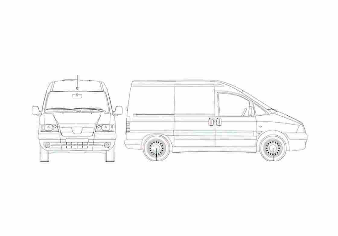 Blueprint Peugeot Expert Van 2007 A4 Photo Print