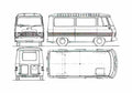 Blueprint Peugeot J7 Van A4 Photo Print
