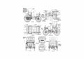 Blueprint Peugeot Quadricycle OW A4 Photo Print