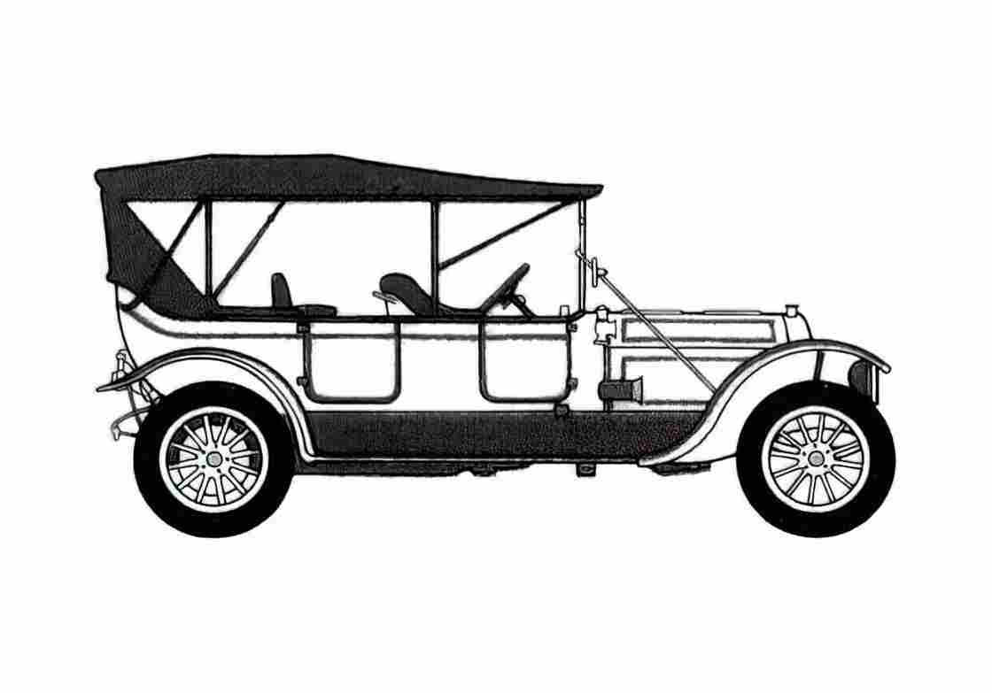Blueprint Pierce Arrow Model 66 Cabriolet 1913 A4 Photo Print
