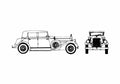 Blueprint Pierce Arrow V12 Sedan 1932 A4 Photo Print