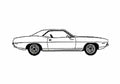 Blueprint Plymouth Barracuda Coupe 1972 A4 Photo Print