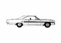 Blueprint Plymouth Belvedere GTX Hardtop Coupe 1970 A4 Photo Print