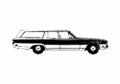 Blueprint Plymouth Belvedere Satellite Station Wagon 1970 A4 Photo Print