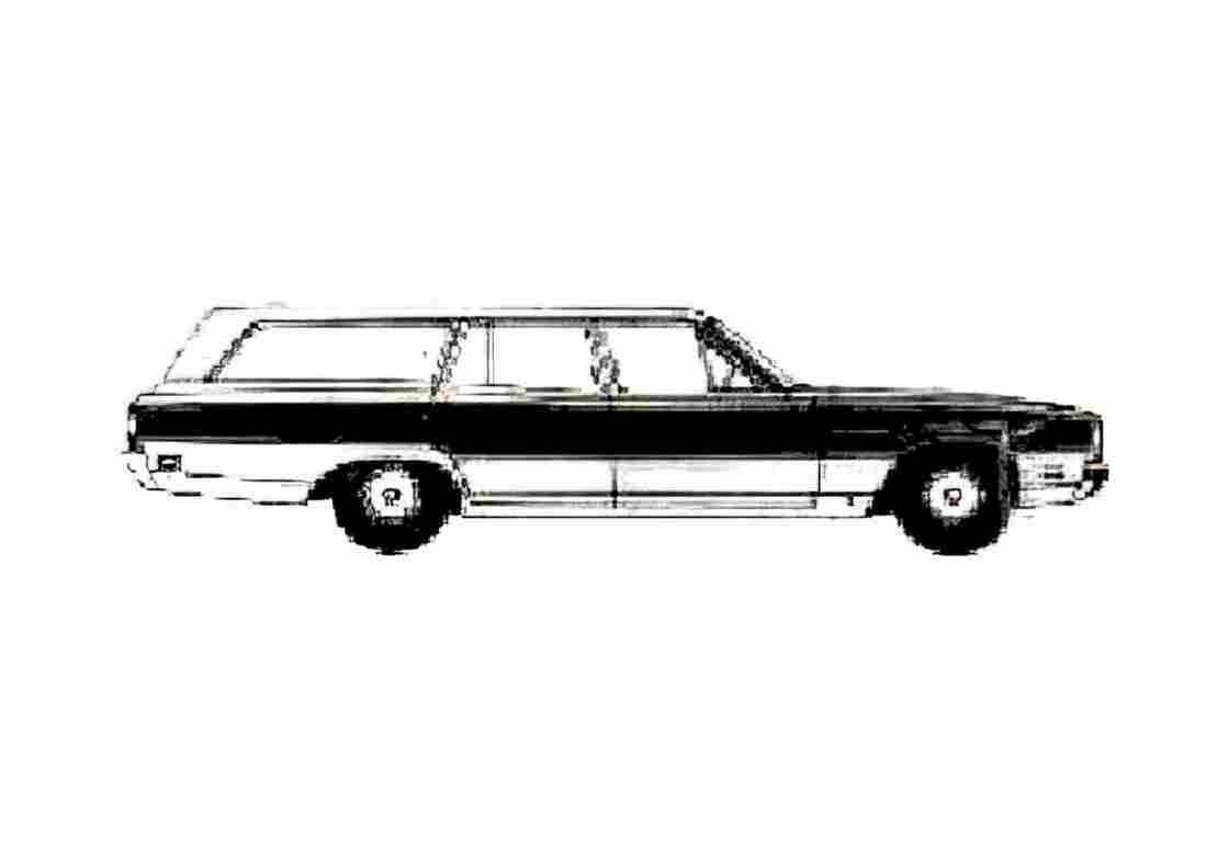 Blueprint Plymouth Belvedere Satellite Station Wagon 1970 A4 Photo Print