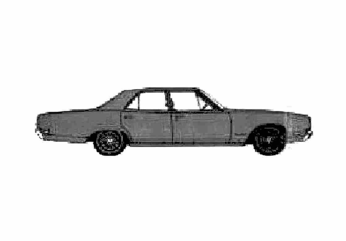 Blueprint Plymouth Belvedere Sedan 1970 A4 Photo Print