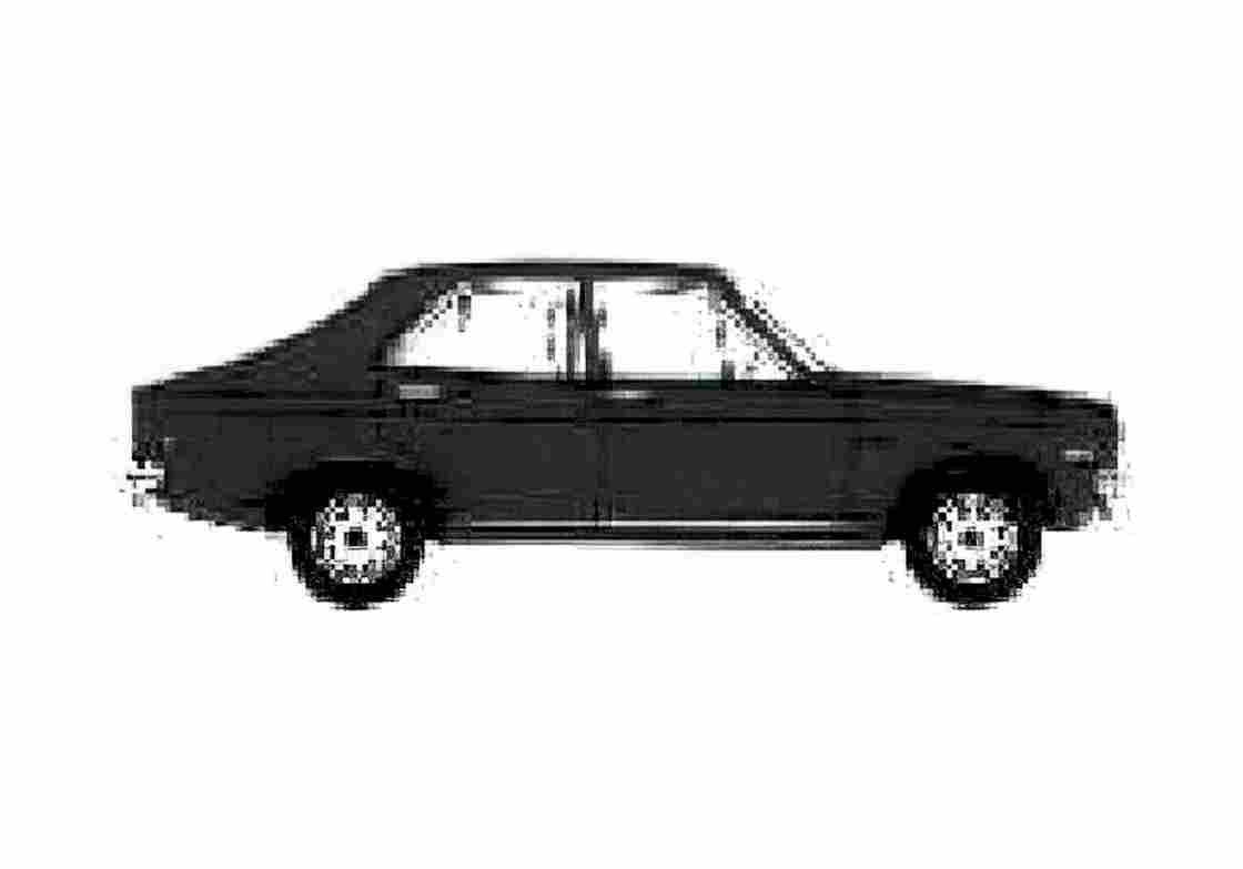 Blueprint Plymouth Cricket Sedan 1972 A4 Photo Print