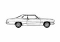 Blueprint Plymouth Duster 340 Coupe 1972 A4 Photo Print