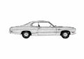 Blueprint Plymouth Duster 340 Sport Coupe 1970 A4 Photo Print