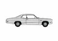 Blueprint Plymouth Duster Coupe 1970 A4 Photo Print
