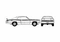 Blueprint Plymouth Duster Coupe 1971 A4 Photo Print