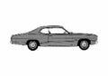 Blueprint Plymouth Duster Sport Coupe 1972 A4 Photo Print