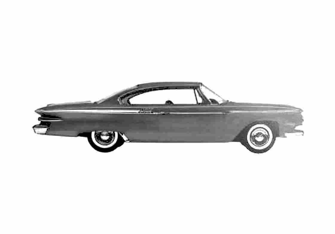 Blueprint Plymouth Fury Coupe 1961 A4 Photo Print