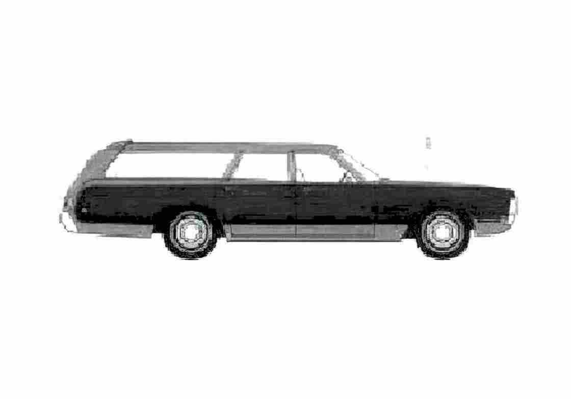Blueprint Plymouth Fury Custom Suburban Wagon 1971 A4 Photo Print