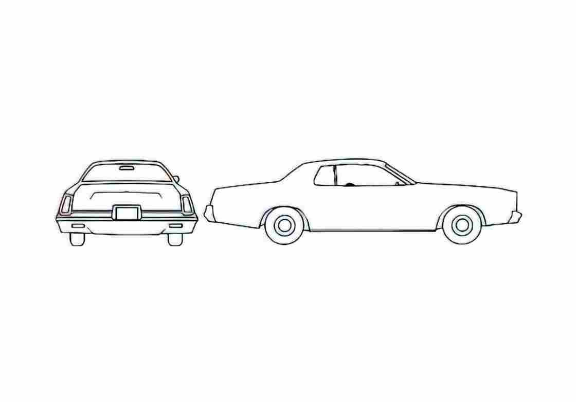 Blueprint Plymouth Fury Hardtop Coupe 1975 A4 Photo Print
