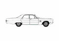 Blueprint Plymouth Fury I Sedan 1969 A4 Photo Print