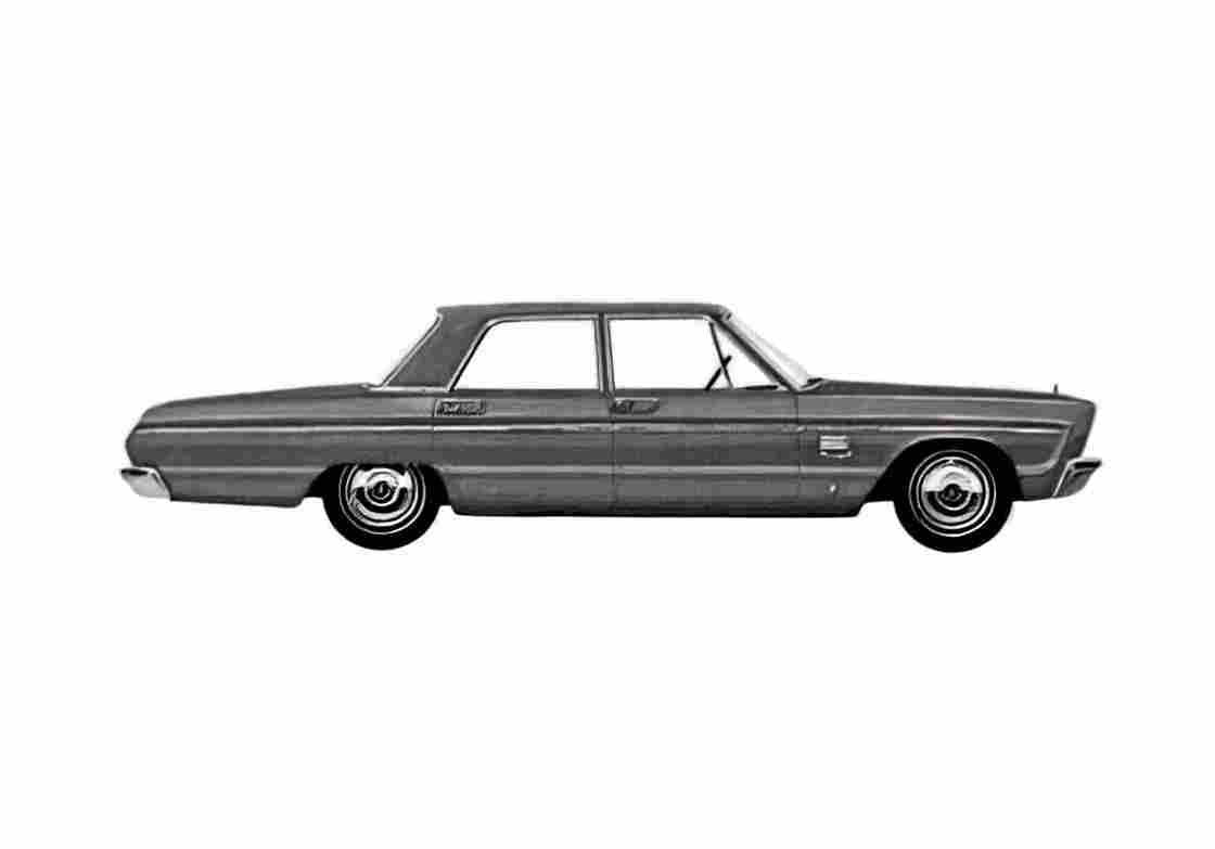 Blueprint Plymouth Fury III Sedan 1965 A4 Photo Print