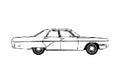 Blueprint Plymouth Fury III Sedan 1972 A4 Photo Print