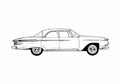 Blueprint Plymouth Fury Sedan 1961 A4 Photo Print