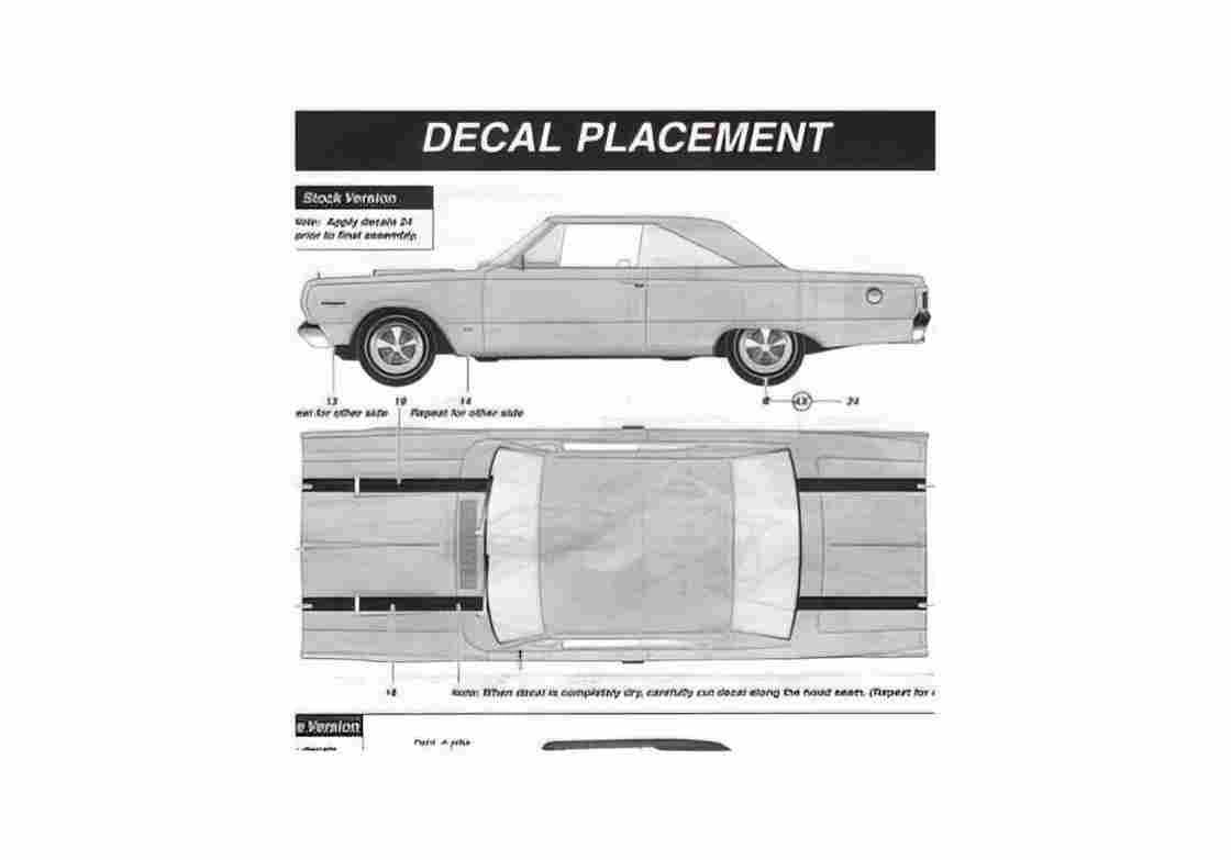 Blueprint Plymouth GTX Coupe 1967 A4 Photo Print