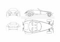 Blueprint Plymouth Prowler Cabriolet 1990 A4 Photo Print