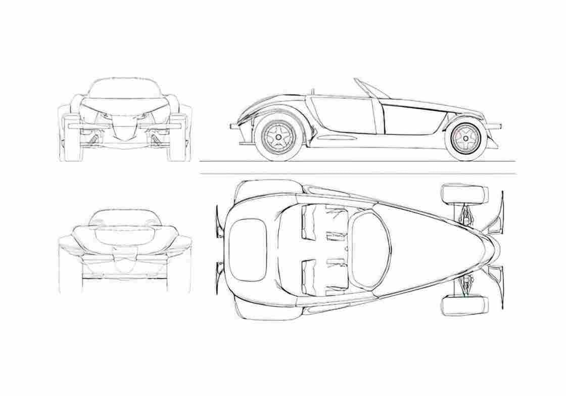 Blueprint Plymouth Prowler Cabriolet 1990 A4 Photo Print