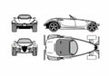 Blueprint Plymouth Prowler Roadster 2001 A4 Photo Print