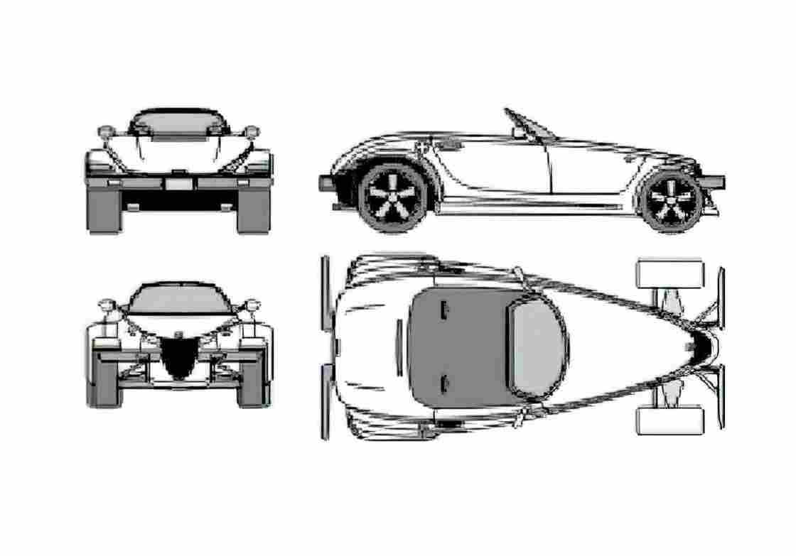 Blueprint Plymouth Prowler Roadster 2001 A4 Photo Print