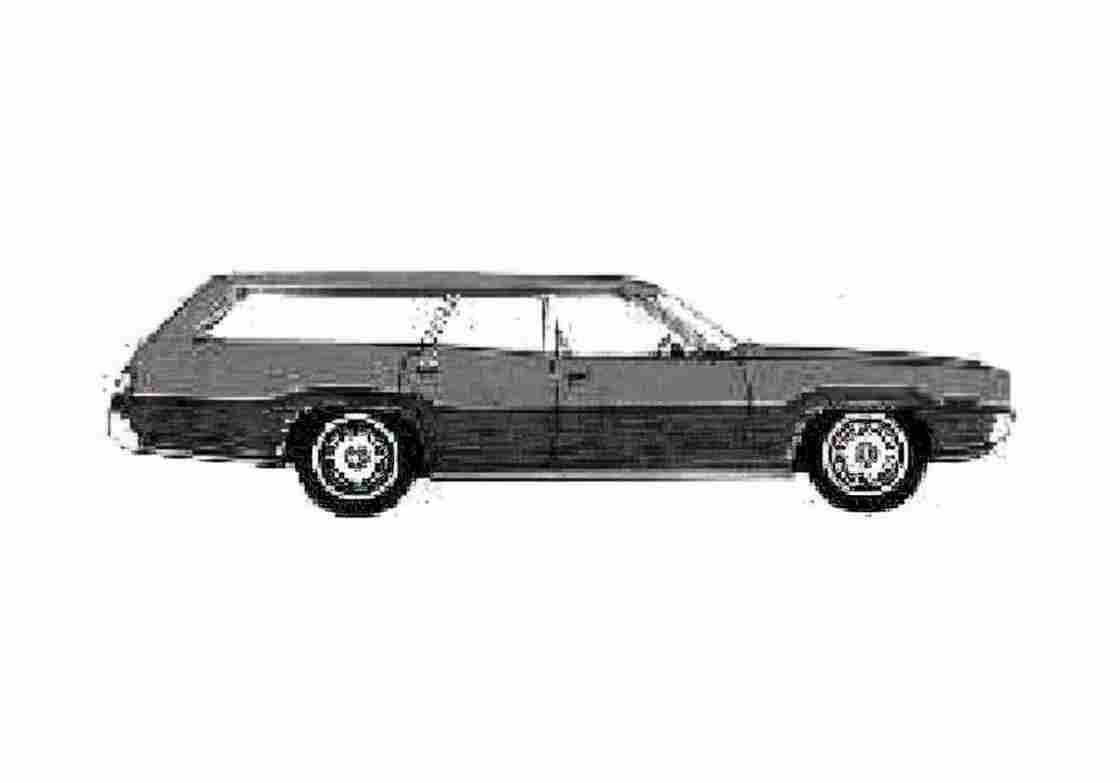 Blueprint Plymouth Satellite Custom Wagon 1972 A4 Photo Print
