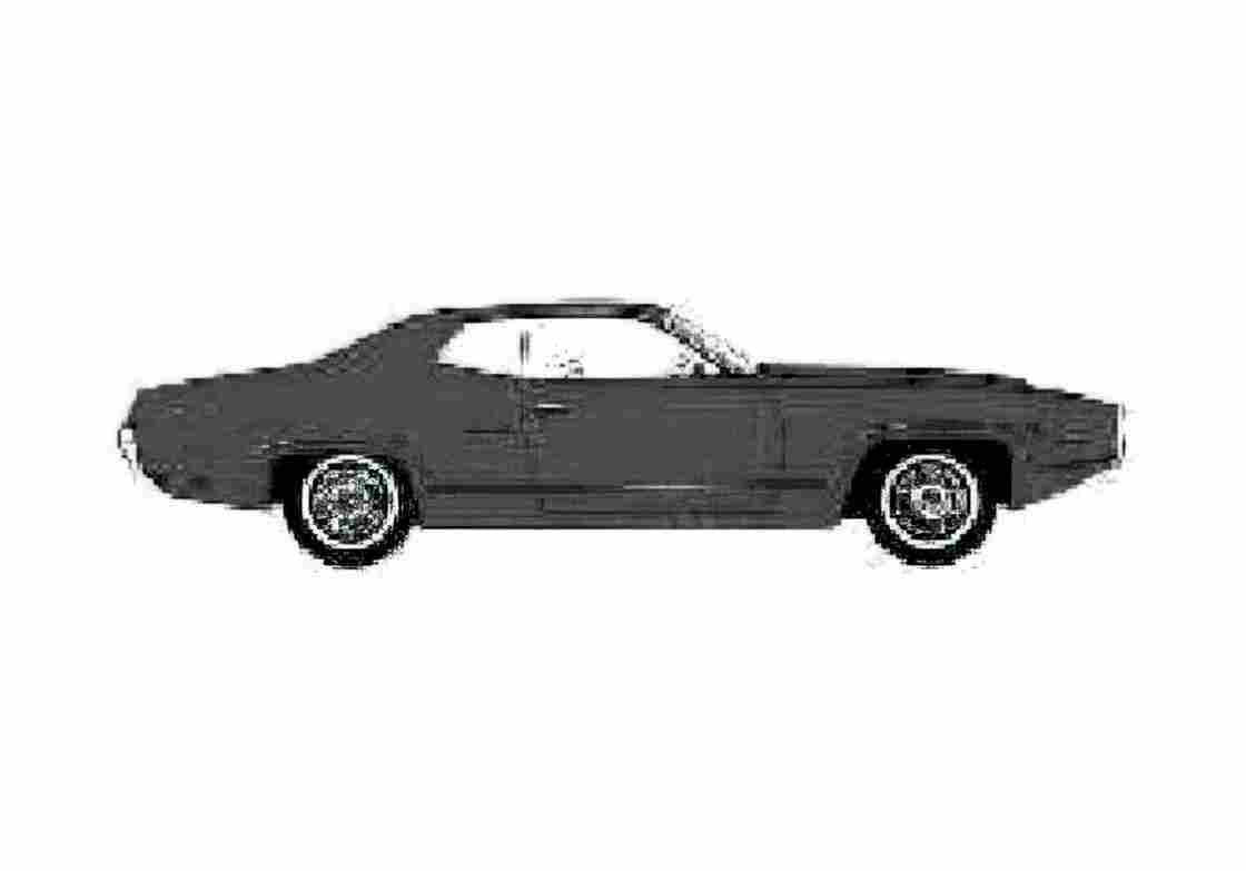 Blueprint Plymouth Satellite Sebring Hardtop Coupe 1972 A4 Photo Print